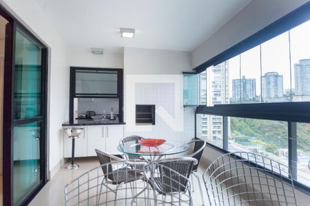 Varanda gourmet de apartamento à venda com 3 quartos, 134m² em Vila da Serra, Nova Lima