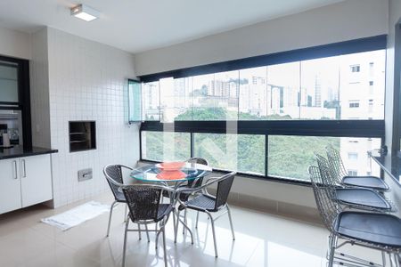 Varanda gourmet de apartamento à venda com 3 quartos, 134m² em Vila da Serra, Nova Lima