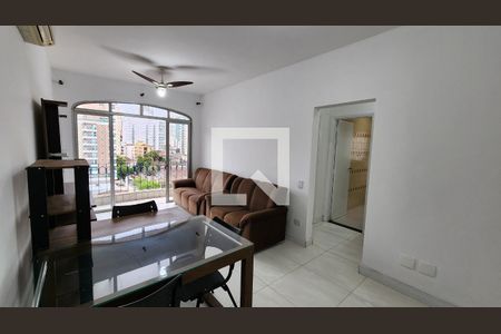 Sala de apartamento para alugar com 1 quarto, 70m² em Boqueirão, Santos