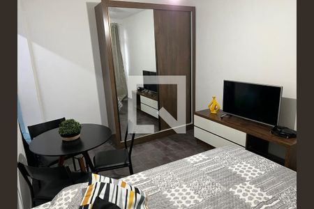 Sala/Quarto de apartamento para alugar com 1 quarto, 40m² em José Menino, Santos