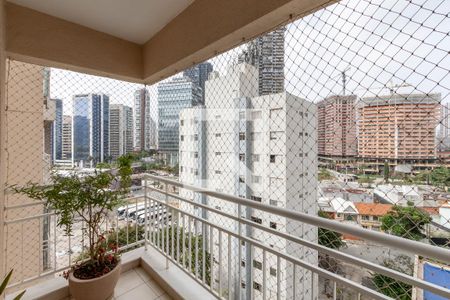 Varanda da Sala de apartamento para alugar com 2 quartos, 50m² em Santo Amaro, São Paulo