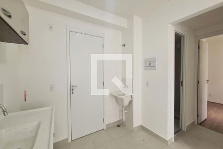 Sala, Cozinha e Área de serviço de apartamento para alugar com 2 quartos, 34m² em Vila Graciosa, São Paulo