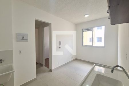 Sala, Cozinha e Área de serviço de apartamento para alugar com 2 quartos, 34m² em Vila Graciosa, São Paulo