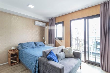 Sala/Quarto de kitnet/studio para alugar com 1 quarto, 27m² em Indianópolis, São Paulo