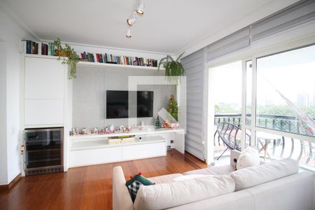 Sala de apartamento para alugar com 3 quartos, 105m² em Indianópolis, São Paulo