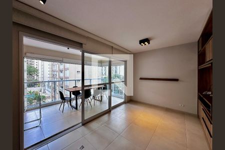 Sala  de apartamento para alugar com 1 quarto, 43m² em Santo Amaro, São Paulo