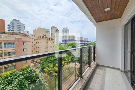 Varanda  de apartamento para alugar com 4 quartos, 127m² em Balneario Guarujá, Guarujá