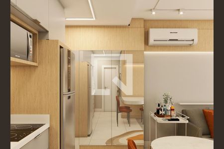 Cozinha de apartamento para alugar com 1 quarto, 38m² em Vila Sao Francisco, São Paulo