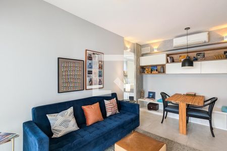 Sala de apartamento à venda com 1 quarto, 50m² em Campo Belo, São Paulo