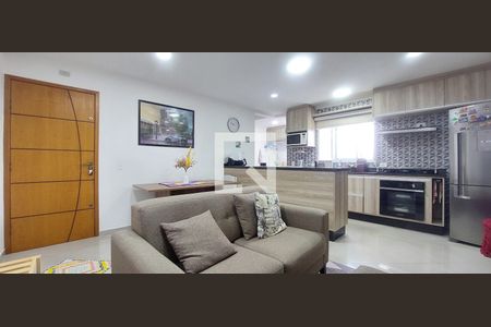 Sala de apartamento à venda com 2 quartos, 120m² em Vila Scarpelli, Santo André