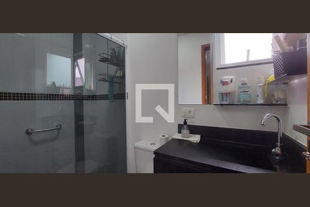 Banheiro Quarto 1 suíte de apartamento à venda com 2 quartos, 120m² em Vila Scarpelli, Santo André