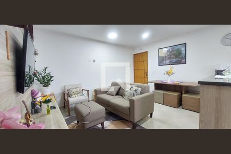 Sala de apartamento à venda com 2 quartos, 120m² em Vila Scarpelli, Santo André