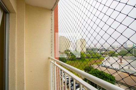 Varanda da sala de apartamento à venda com 2 quartos, 50m² em Vila Homero Thon, Santo André