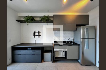 Cozinha de apartamento à venda com 1 quarto, 33m² em Brooklin, São Paulo