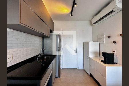 Cozinha de apartamento à venda com 1 quarto, 33m² em Brooklin, São Paulo