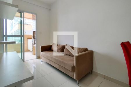 Sala de apartamento para alugar com 1 quarto, 48m² em Guilhermina, Praia Grande