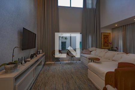 Sala de TV de casa de condomínio para alugar com 5 quartos, 350m² em Alphaville, Nova Lima