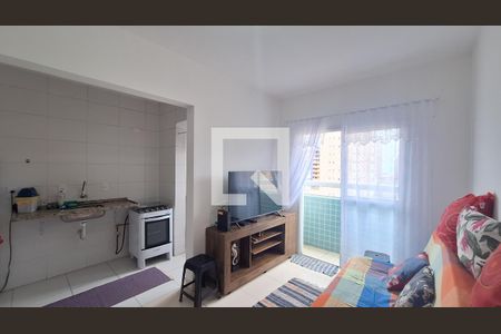 Sala de apartamento para alugar com 1 quarto, 65m² em Aviação, Praia Grande