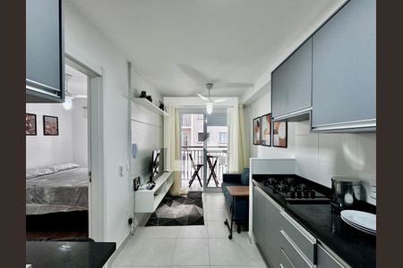 Cozinha  de apartamento para alugar com 1 quarto, 30m² em Jardim Caravelas, São Paulo