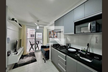 Cozinha  de apartamento para alugar com 1 quarto, 30m² em Jardim Caravelas, São Paulo