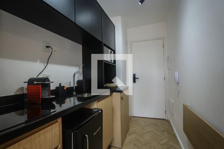 Sala cozinha de kitnet/studio para alugar com 1 quarto, 22m² em Jardim Paulista, São Paulo