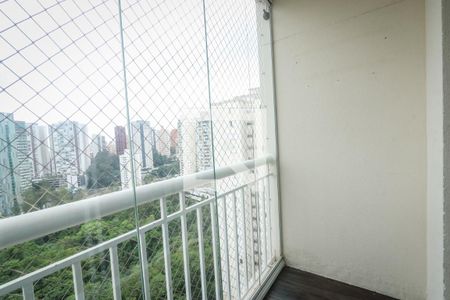 Varanda da Sala de apartamento à venda com 2 quartos, 56m² em Vila Andrade, São Paulo