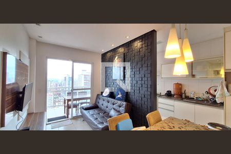 Sala de apartamento para alugar com 2 quartos, 72m² em Vila Assuncao, Praia Grande