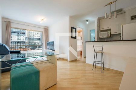 Sala/Cozinha de apartamento para alugar com 1 quarto, 69m² em Jardim Paulista, São Paulo