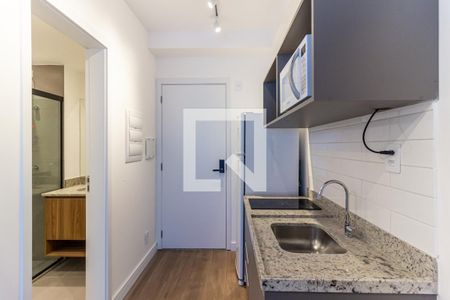 Cozinha de kitnet/studio para alugar com 1 quarto, 27m² em Santa Cecilia, São Paulo