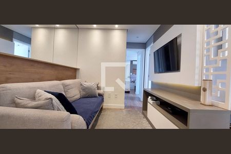 Sala de apartamento à venda com 2 quartos, 73m² em Vila Valparaíso, Santo André