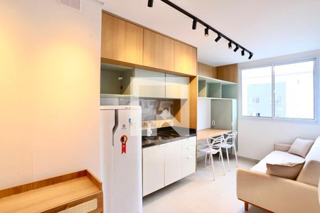 Sala/Cozinha de apartamento à venda com 1 quarto, 25m² em Belenzinho, São Paulo