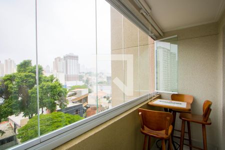 Varanda da sala de apartamento à venda com 2 quartos, 64m² em Jardim Bela Vista, Santo André