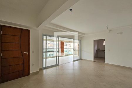 Sala de apartamento para alugar com 3 quartos, 118m² em Balneario Guarujá, Guarujá