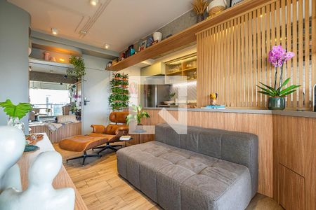 Sala/Cozinha de apartamento à venda com 2 quartos, 74m² em Cerqueira César, São Paulo