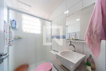 Banheiro de apartamento à venda com 2 quartos, 47m² em Vila Homero Thon, Santo André