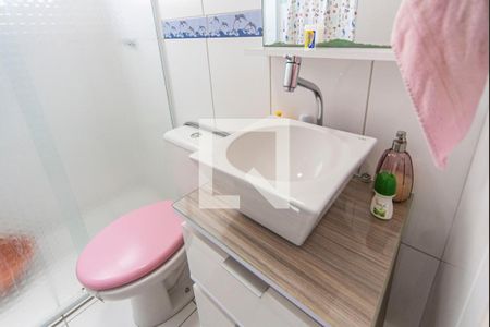 Banheiro de apartamento à venda com 2 quartos, 47m² em Vila Homero Thon, Santo André