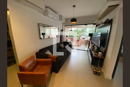 Sala de apartamento para alugar com 1 quarto, 60m² em Barra da Tijuca, Rio de Janeiro