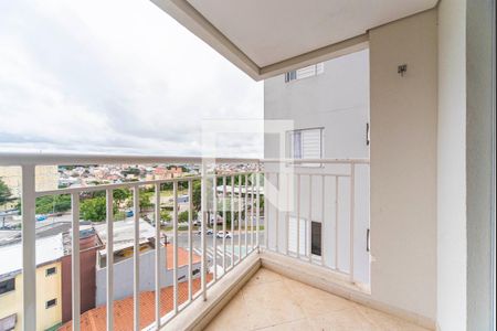 Varanda da Sala de apartamento à venda com 2 quartos, 51m² em Vila Curuçá, Santo André