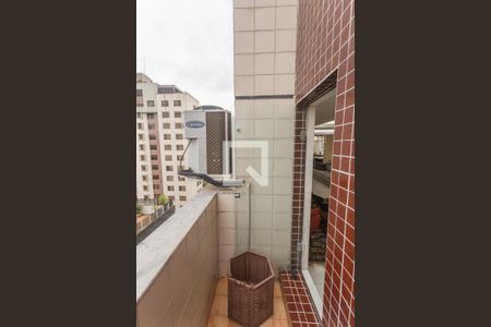 Varanda da Sala 1 de apartamento à venda com 4 quartos, 190m² em Lourdes, Belo Horizonte