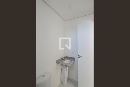 Banheiro de kitnet/studio à venda com 1 quarto, 24m² em Vila Campestre, São Bernardo do Campo