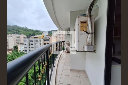 Varanda  de apartamento à venda com 1 quarto, 50m² em Laranjeiras, Rio de Janeiro