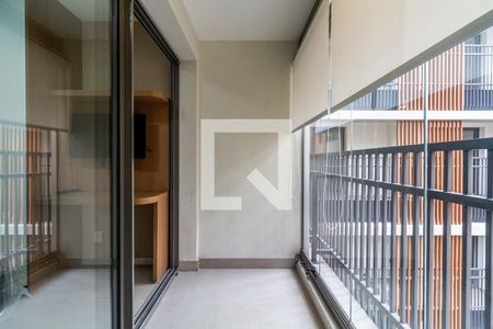 Varanda de kitnet/studio para alugar com 1 quarto, 22m² em Paraíso, São Paulo