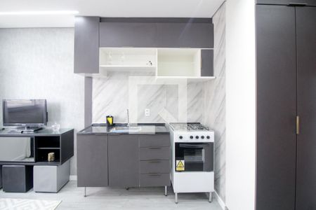 Sala/Cozinha de kitnet/studio para alugar com 1 quarto, 24m² em Belenzinho, São Paulo