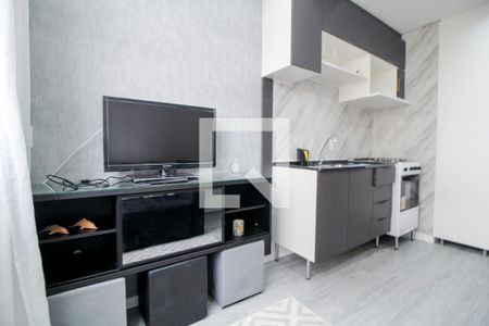 Sala/Cozinha de kitnet/studio para alugar com 1 quarto, 24m² em Belenzinho, São Paulo