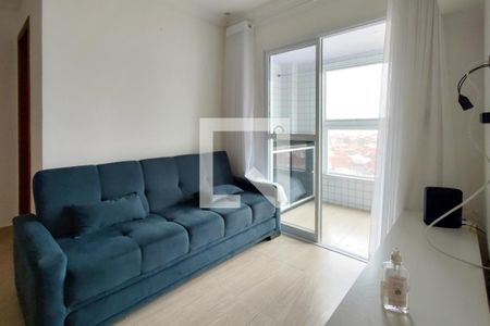 Sala de apartamento para alugar com 1 quarto, 50m² em Vila Caiçara, Praia Grande