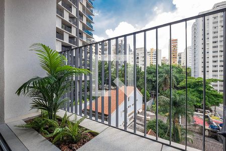 Studio - Varanda de kitnet/studio para alugar com 1 quarto, 37m² em Jardim das Bandeiras, São Paulo