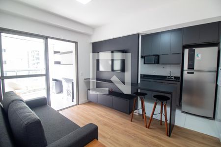 Sala de apartamento para alugar com 1 quarto, 50m² em Jardim das Acacias, São Paulo