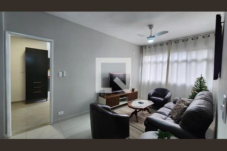 Sala de apartamento para alugar com 3 quartos, 88m² em Gonzaga, Santos