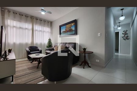 Sala de apartamento para alugar com 3 quartos, 88m² em Gonzaga, Santos