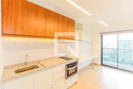 Cozinha de apartamento para alugar com 1 quarto, 35m² em Santo Amaro, São Paulo